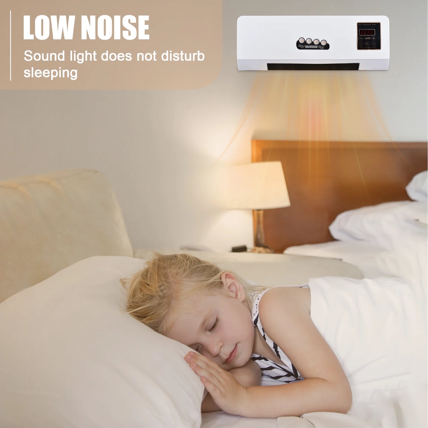 Wall Mounted Heater Fan Combo 1800W 2-in-1 6-Hour Timer Remote