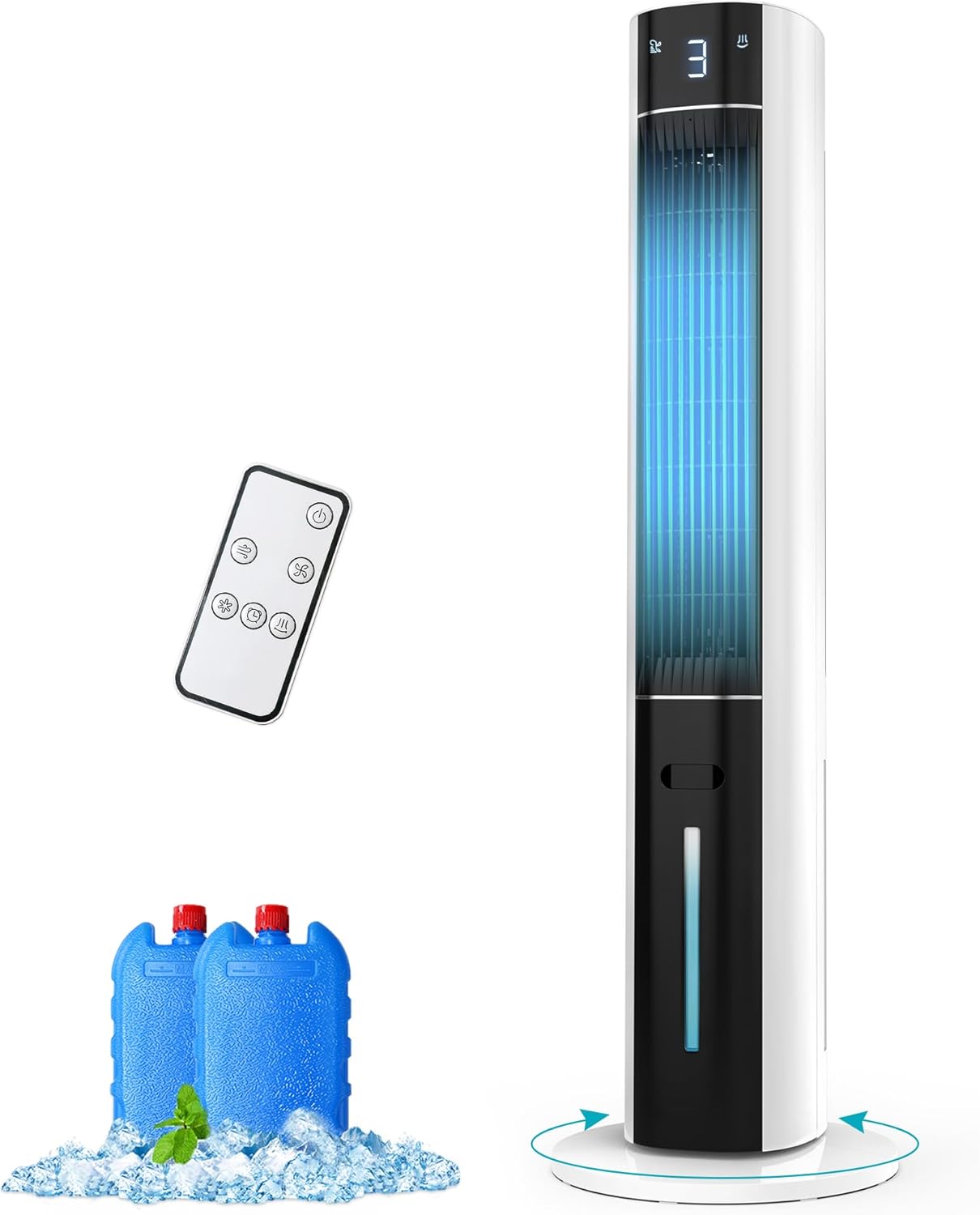 Rellytech Portable Swamp Cooler 3-Speed 3L Evaporative Air Conditioner