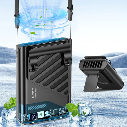Portable Waist Fan 7 Speed 30000mAh Rechargeable Clip On Cooler