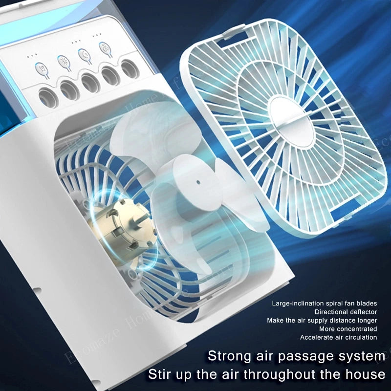 Lenovo Portable Air Cooler Humidifier Fan 3 Speed Hydrocooling 5V