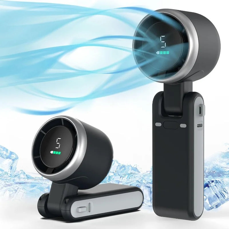 3-In-1 Fan 5-Speed 3600mAh Rechargeable USB Travel Mini Fan