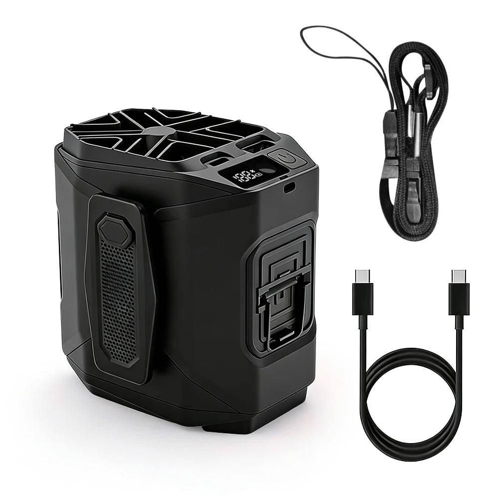 10000mAh Waist Fan 5-Speed Lightweight 40H Outdoor Hands-Free Cooling