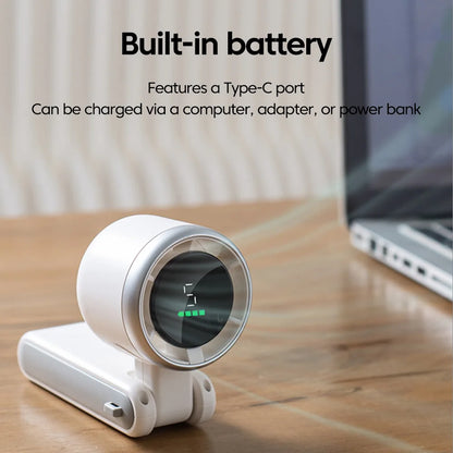 Folding Handheld Fan Type-C Rechargeable Desktop Air Cooler 5 Speed