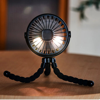 Clip On Stroller Fan Portable USB Rechargeable 3 Speeds