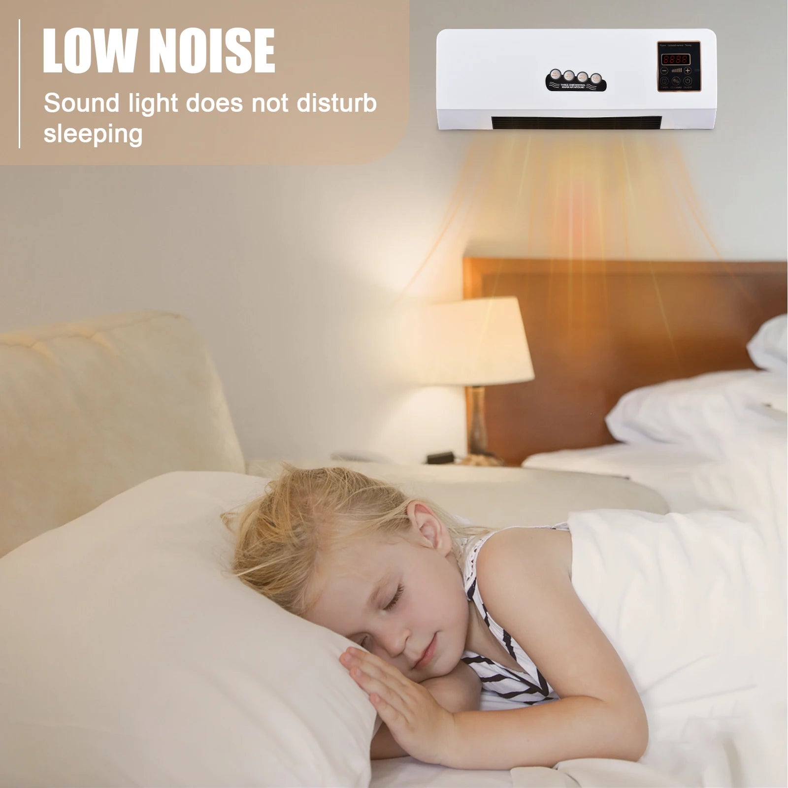 Wall Mounted Heater Fan Combo 1800W 2-in-1 6-Hour Timer Remote