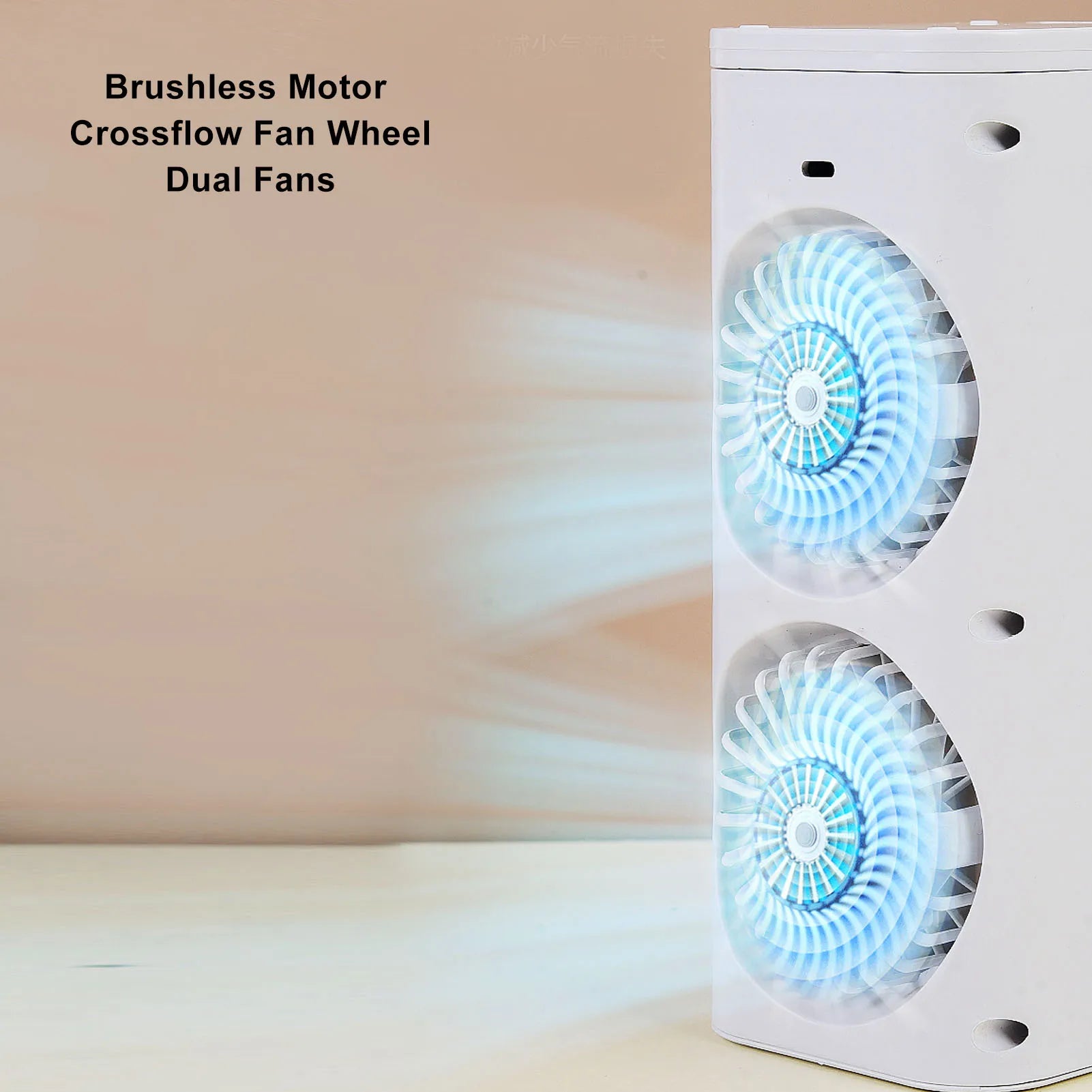 Desktop Air Cooler Fan 3-Speed Night Light USB Rechargeable 3600mAh