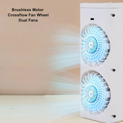 Desktop Air Cooler Fan 3-Speed Night Light USB Rechargeable 3600mAh