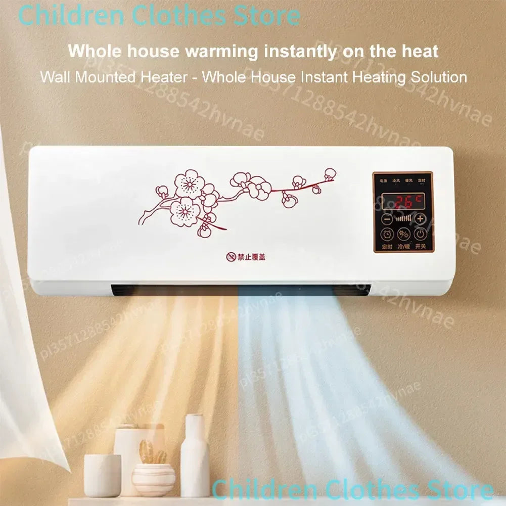Wall Mounted Heater Cooler 1800W Remote Control Touch Screen 16-40°C