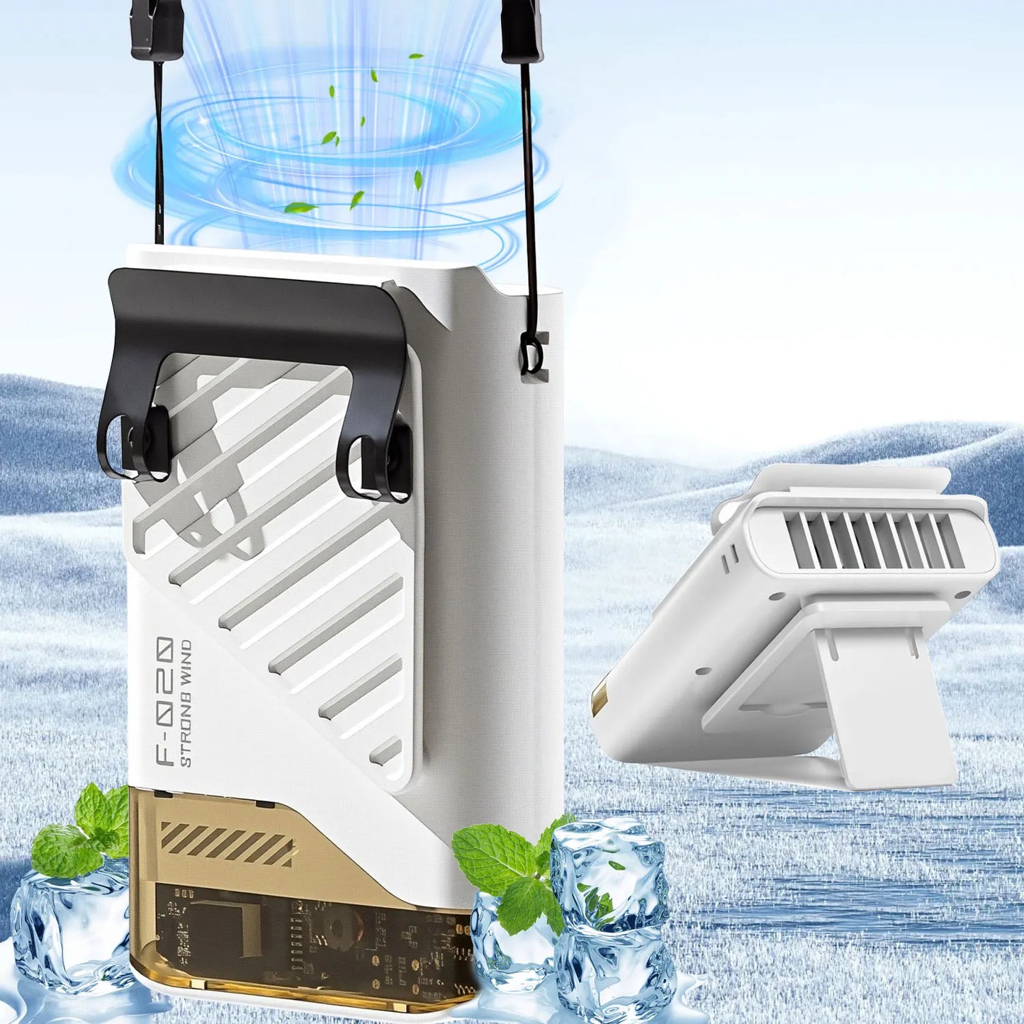 Portable Waist Fan 7 Speed 30000mAh Rechargeable Clip On Cooler