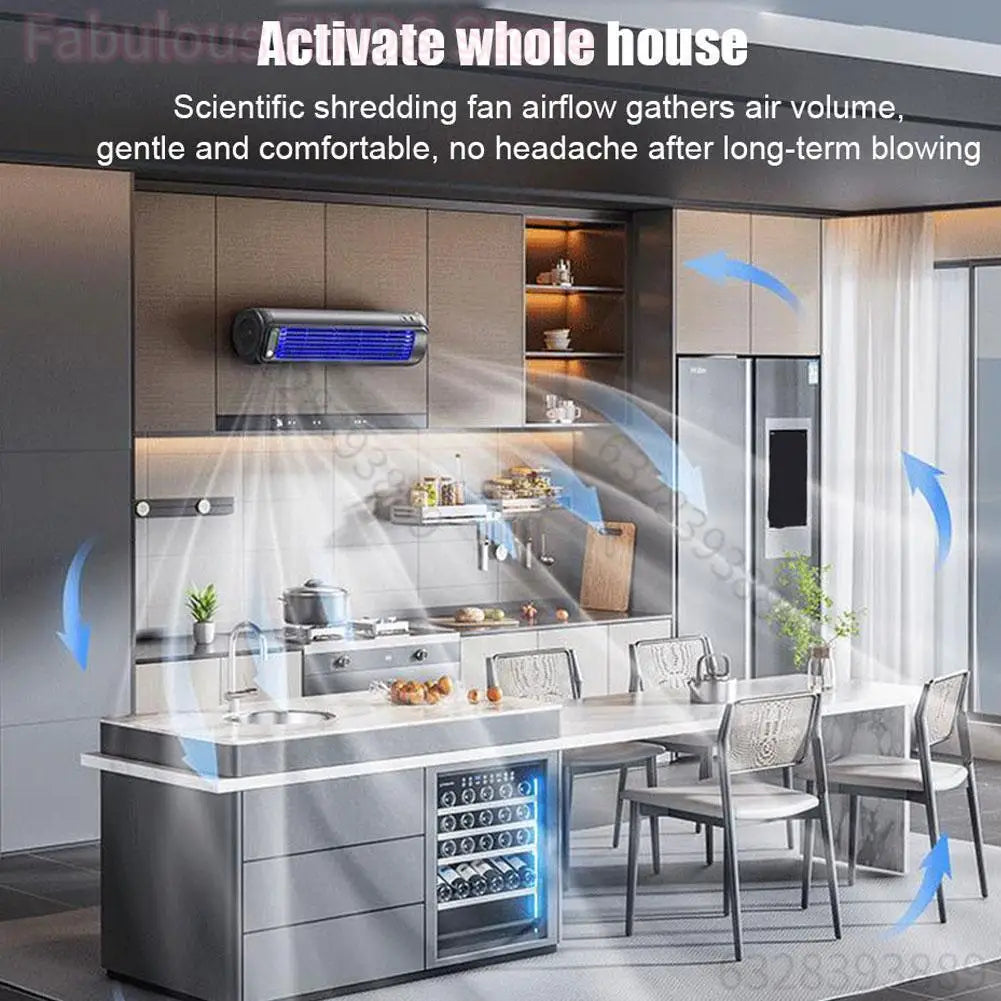 Portable Air Conditioner Fan 3 Speeds 2000mAh Rechargeable Quiet Cooling Desk