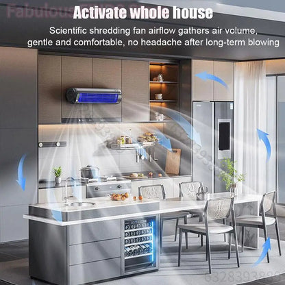 Portable Air Conditioner Fan 3 Speeds 2000mAh Rechargeable Quiet Cooling Desk