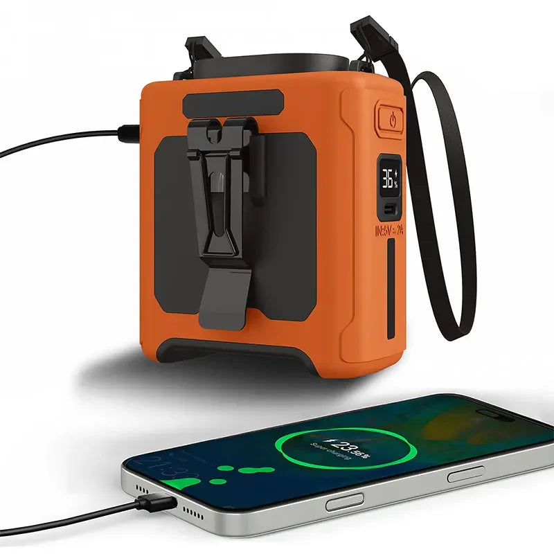 10000mAh Waist Fan 5-Speed Lightweight 40H Outdoor Hands-Free Cooling