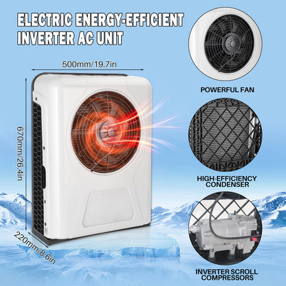 12V Split Air Conditioner For RV Truck Van Motorhome Camper
