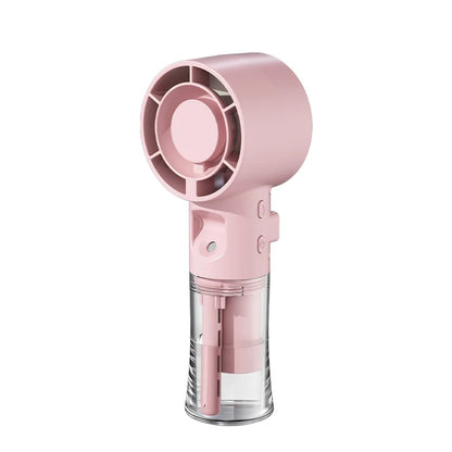 Portable Mini Handheld Water Mist Fan 4-Speed Rechargeable USB-C 800mAh