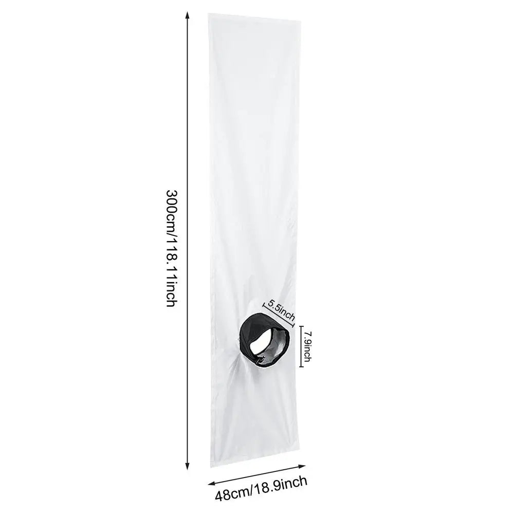 AC Window Vent Seal Kit 2m 3m Mobile Air Conditioning Sealing Cloth White