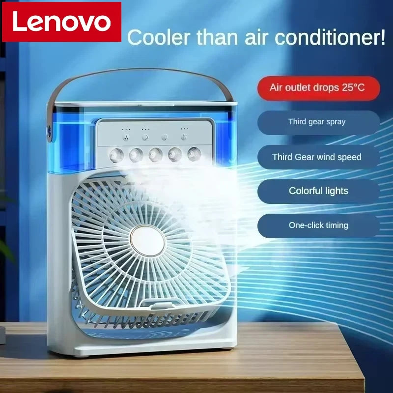 Lenovo Portable Air Cooler Humidifier Fan 3 Speed Hydrocooling 5V