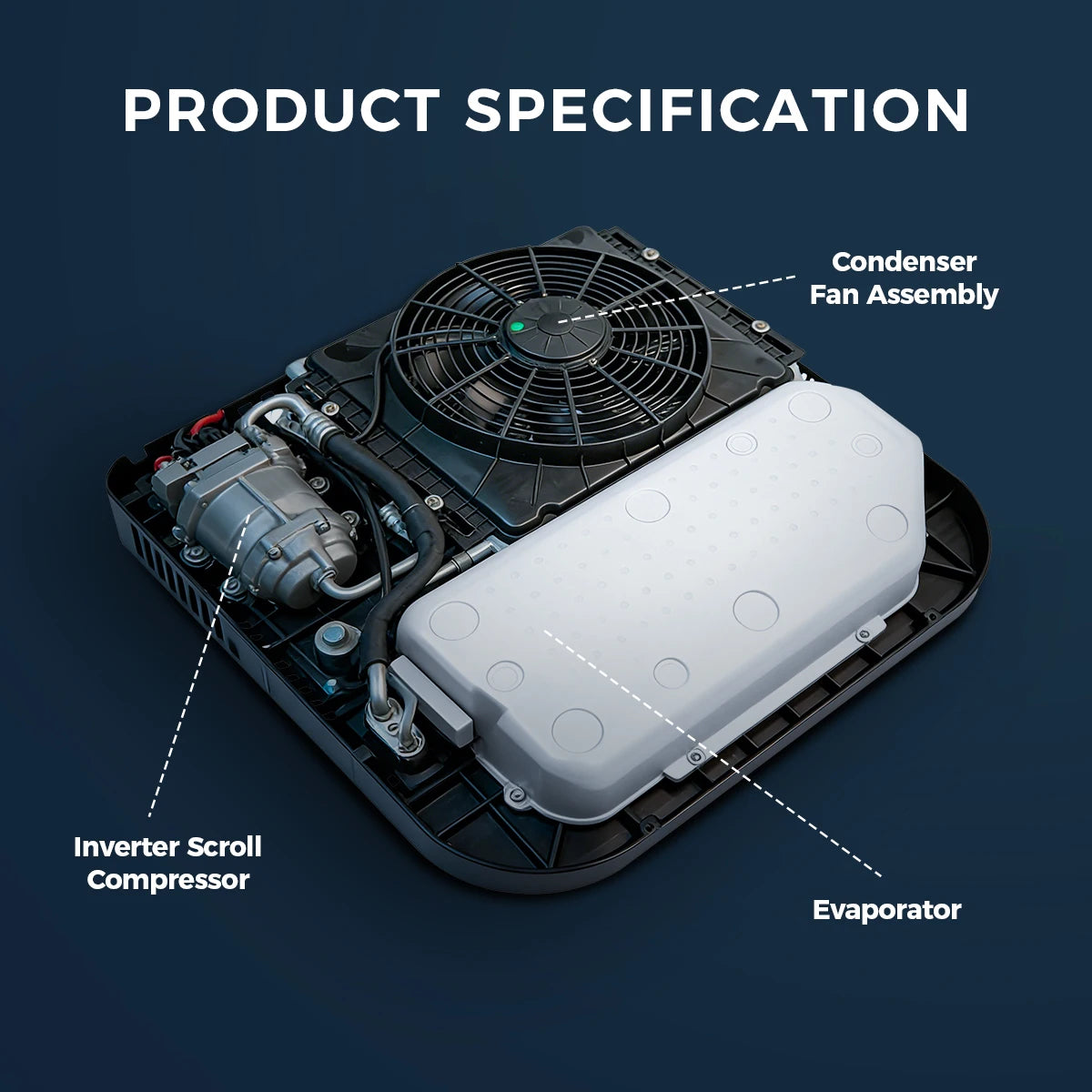 12V/24V Rooftop Air Conditioner For RV Truck Van Trailer Motorhome