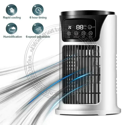 Portable Evaporative Air Cooler Humidifier Fan 6 Speed USB 300ml