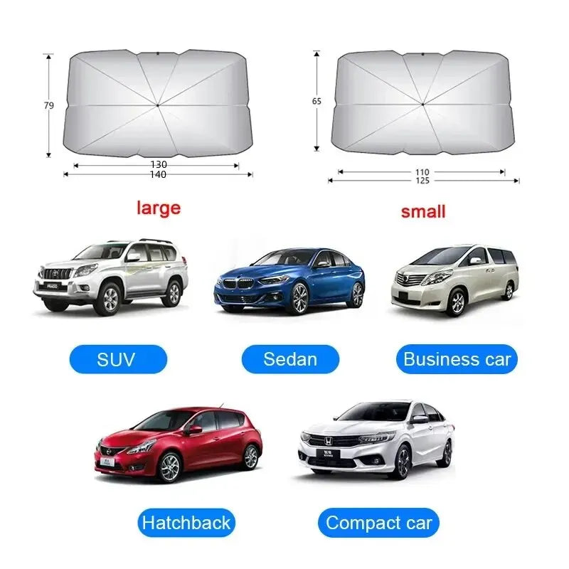 Folding Car Windshield Sun Shade Umbrella