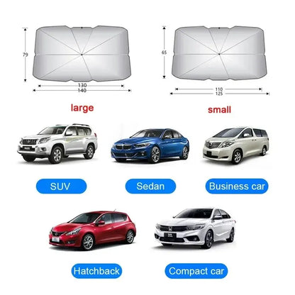 Folding Car Windshield Sun Shade Umbrella