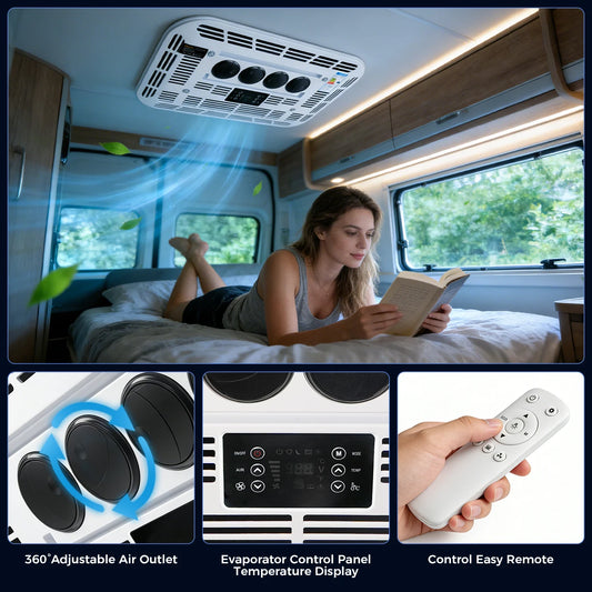 12V/24V Rooftop Air Conditioner For RV Truck Van Trailer Motorhome