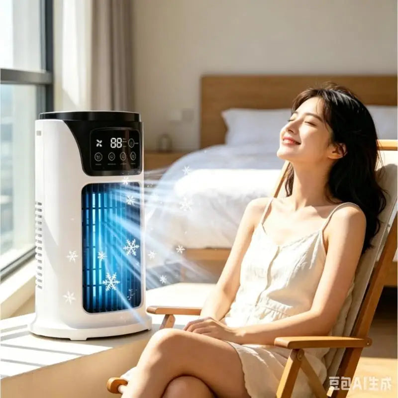 Portable Evaporative Air Cooler Humidifier Fan 6 Speed USB 300ml