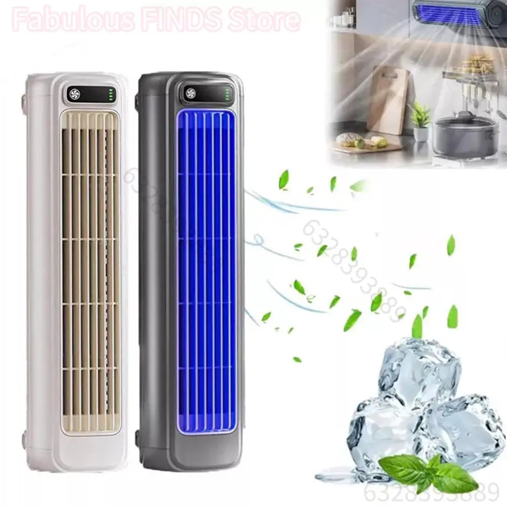 Portable Air Conditioner Fan 3 Speeds 2000mAh Rechargeable Quiet Cooling Desk