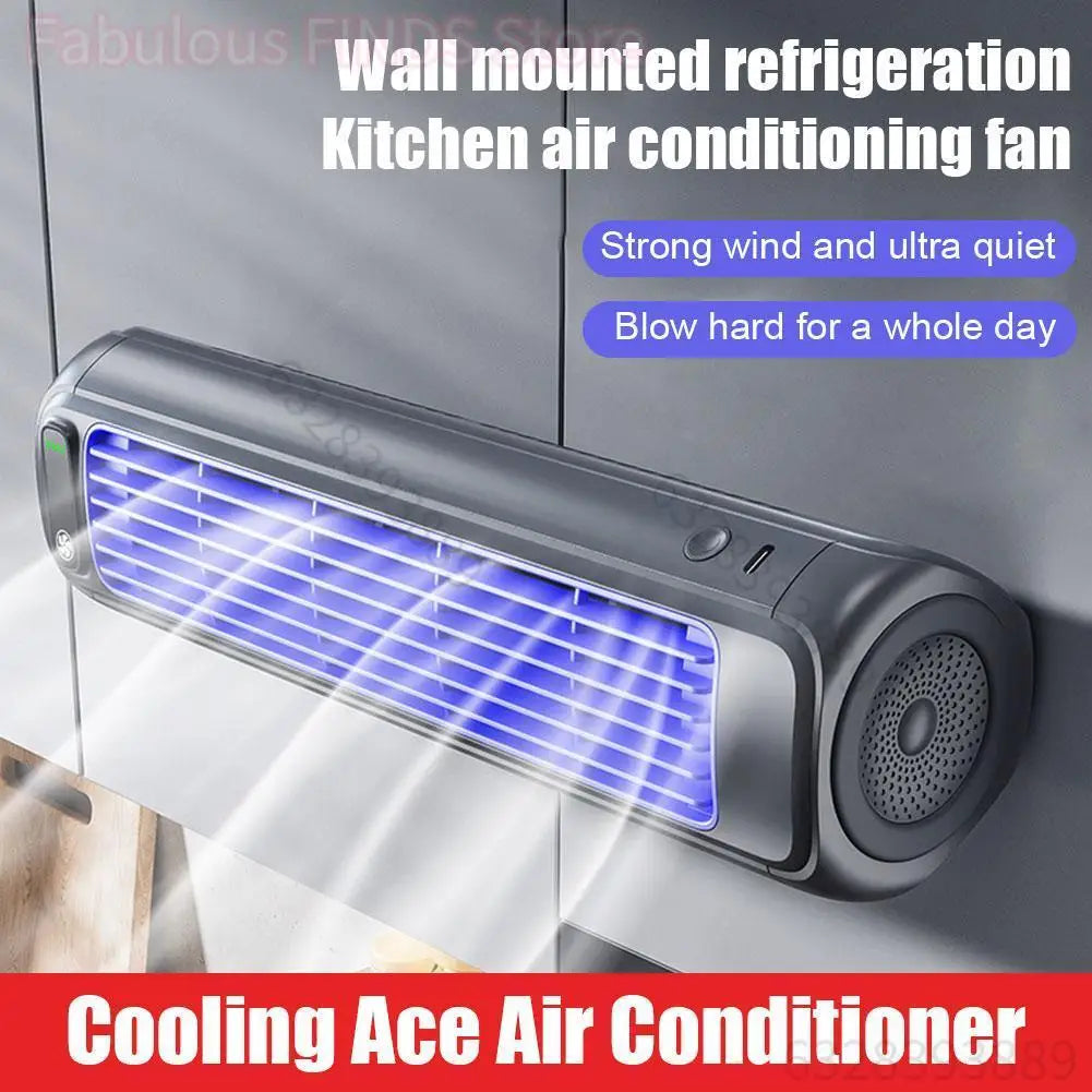 Portable Air Conditioner Fan 3 Speeds 2000mAh Rechargeable Quiet Cooling Desk