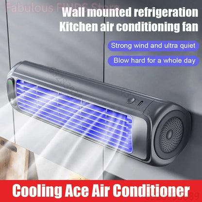 Portable Air Conditioner Fan 3 Speeds 2000mAh Rechargeable Quiet Cooling Desk