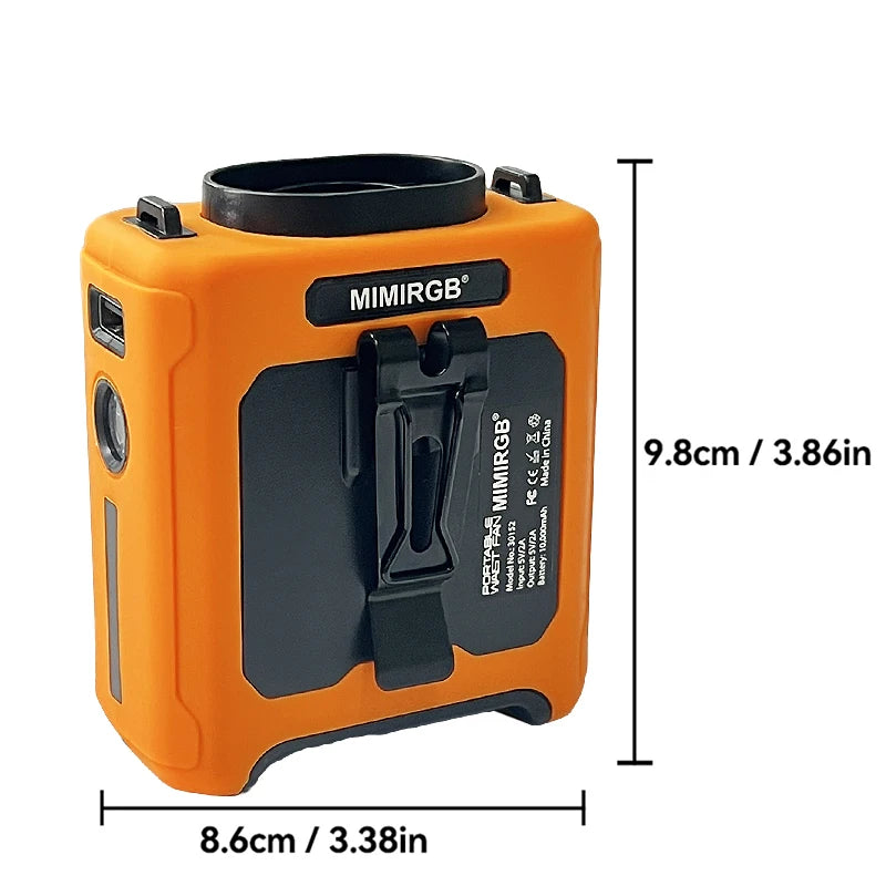 10000mAh Waist Fan 5-Speed Lightweight 40H Outdoor Hands-Free Cooling