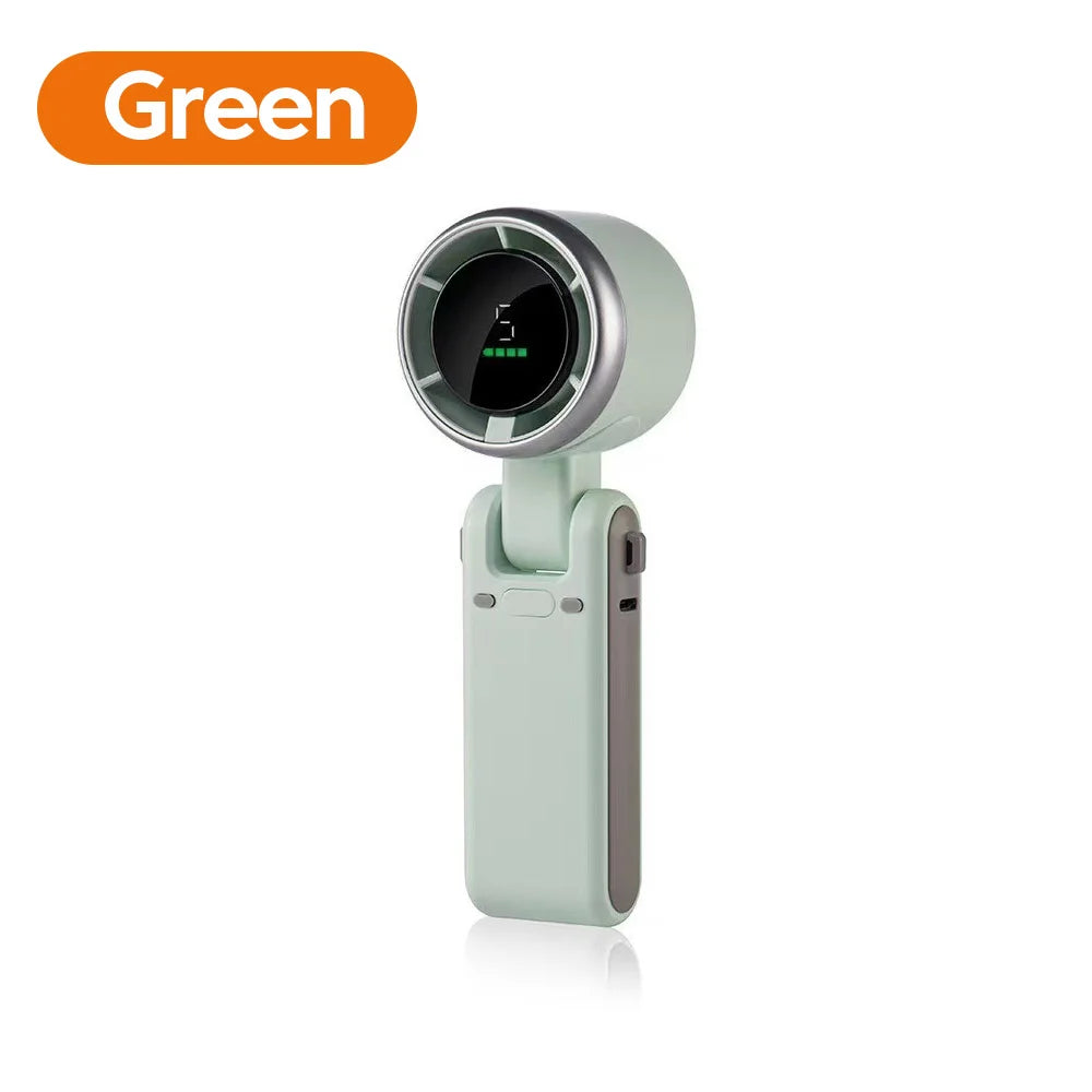 Folding Handheld Fan Type-C Rechargeable Desktop Air Cooler 5 Speed
