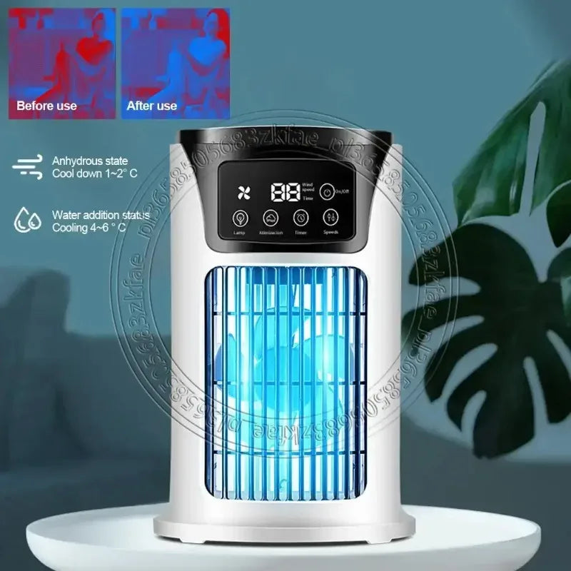 Portable Evaporative Air Cooler Humidifier Fan 6 Speed USB 300ml
