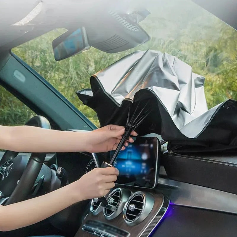 Folding Car Windshield Sun Shade Umbrella
