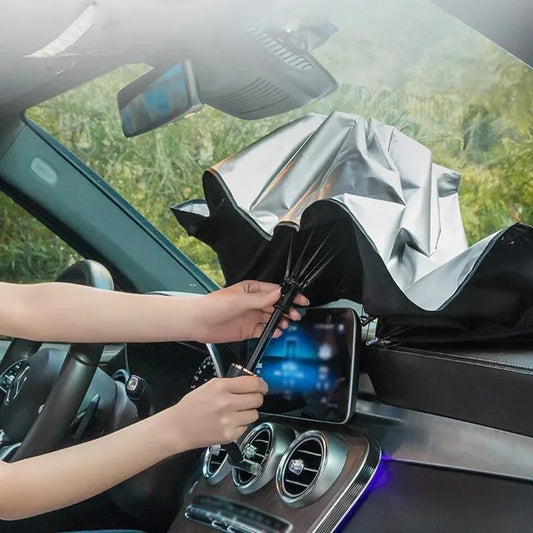 Folding Car Windshield Sun Shade Umbrella