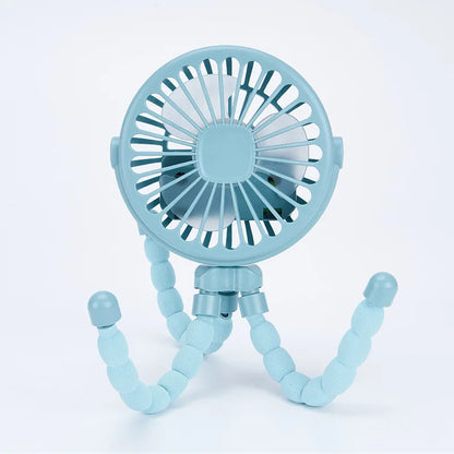Clip On Stroller Fan Portable USB Rechargeable 3 Speeds