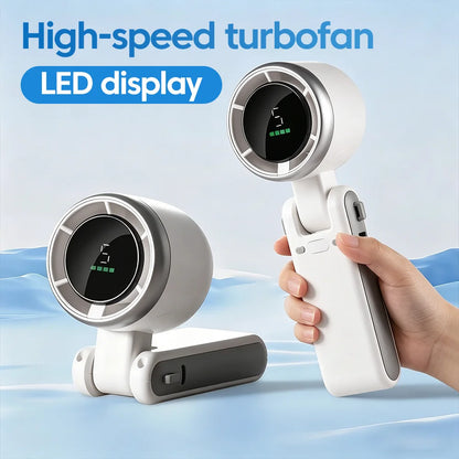 Folding Handheld Fan Type-C Rechargeable Desktop Air Cooler 5 Speed