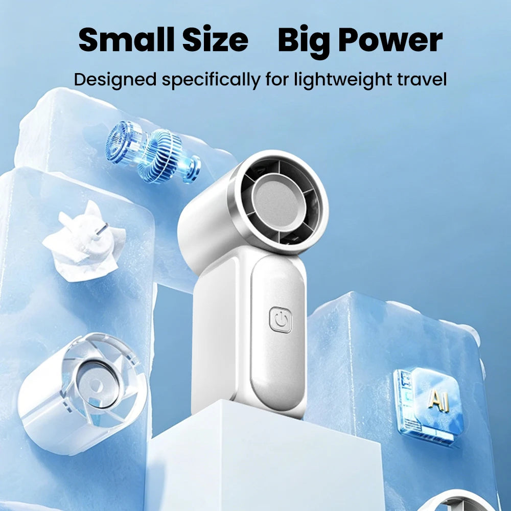 500mAh USB Rechargeable Mini Fan 5-Speed Portable Desktop