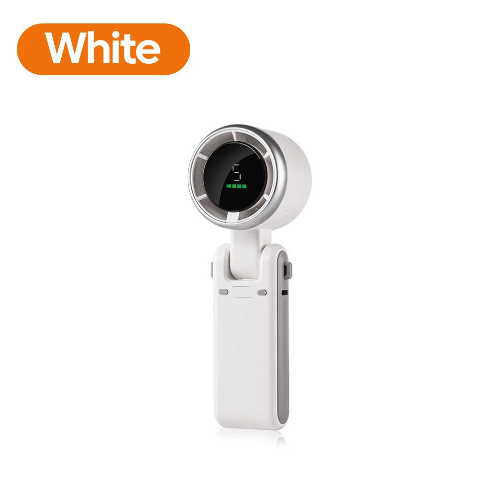 Folding Handheld Fan Type-C Rechargeable Desktop Air Cooler 5 Speed
