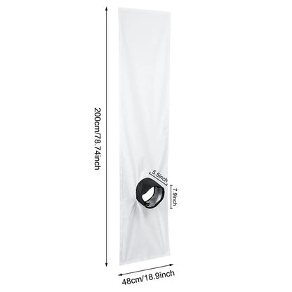 AC Window Vent Seal Kit 2m 3m Mobile Air Conditioning Sealing Cloth White