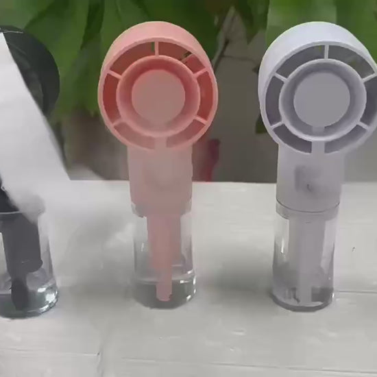Portable Mini Handheld Water Mist Fan 4-Speed Rechargeable USB-C 800mAh