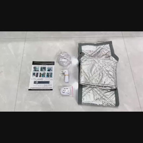 Padded Portable AC Window Seal Kit Silver Coated Sliding Window Vent Cloth for Air Conditioner Exhaust Hose Insulation