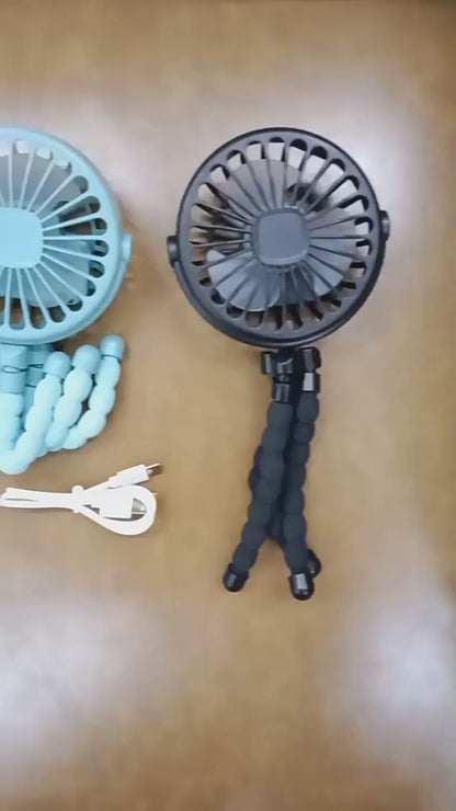 Clip On Stroller Fan Portable USB Rechargeable 3 Speeds